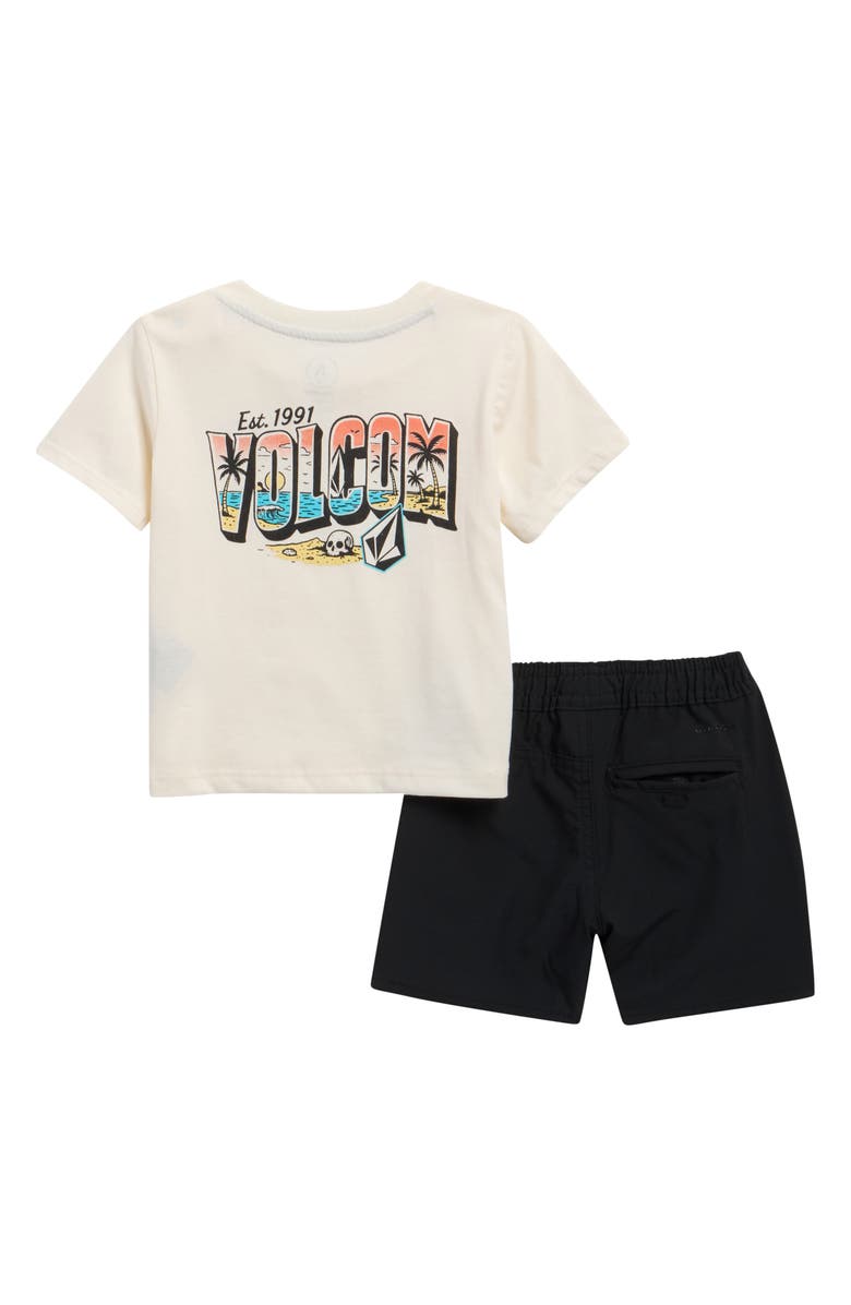 Volcom Graphic T-Shirt & Shorts Set, Alternate, color, White
