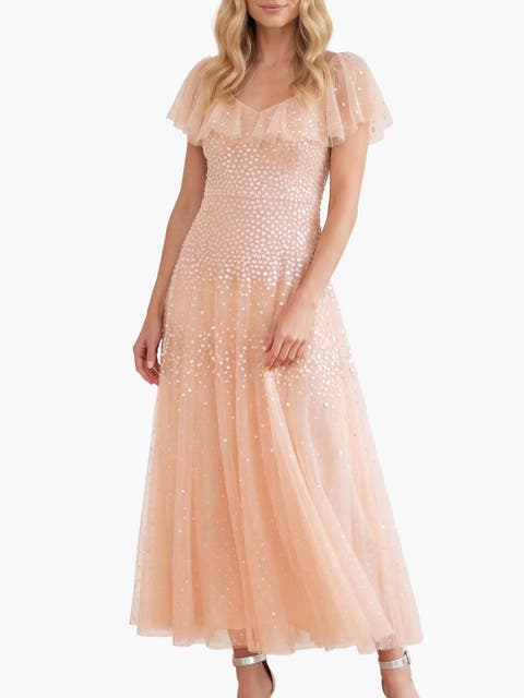 Sunrise Sequin V-neck Ankle Gown
