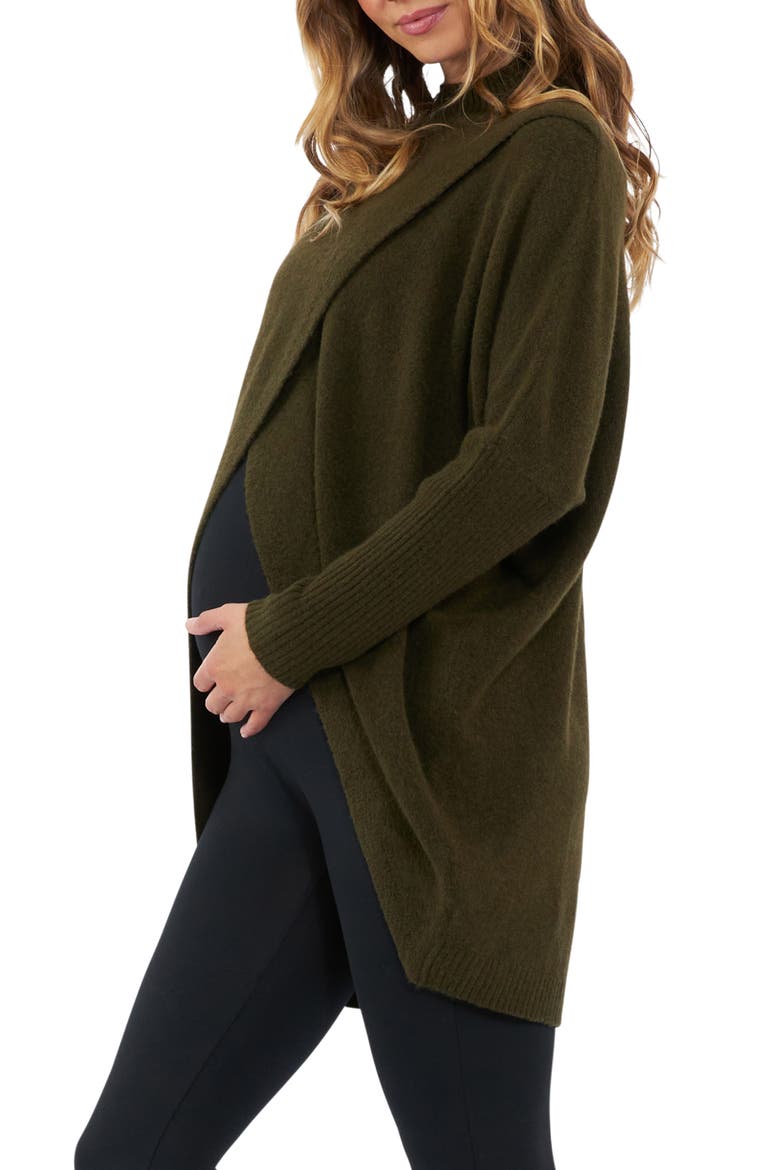 Hallie Maternity/Nursing Sweater, Alternate, color, KHAKI