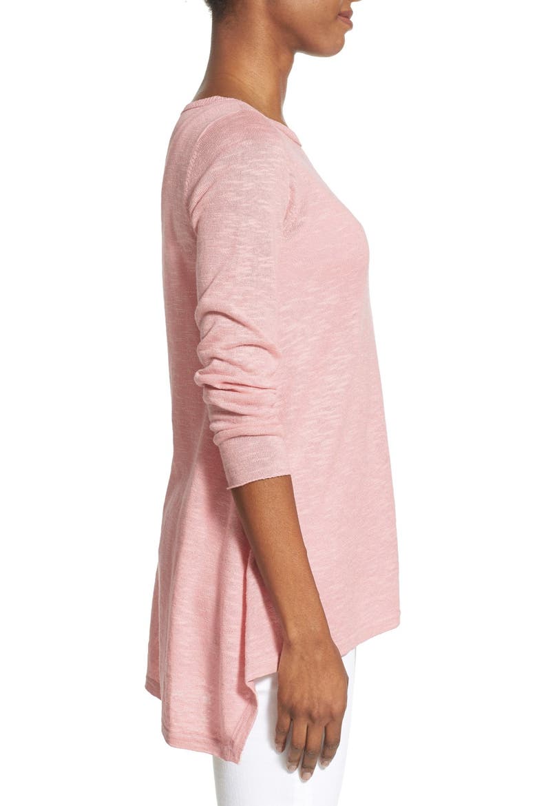 Organic Linen & Cotton Bateau Neck Sweater, Alternate, color, PRIMROSE