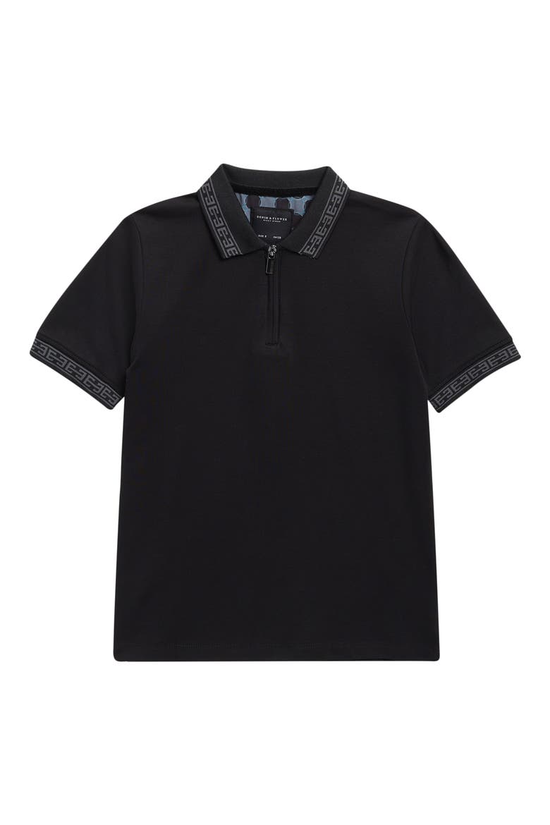 Kids' Tipped Polo, Main, color, BLACK