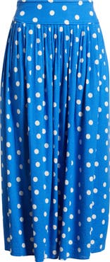 Caslon® Pull-On Linen Blend Midi Skirt