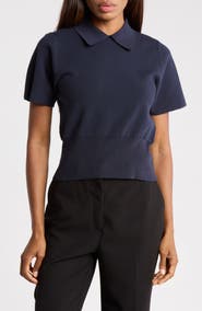 3.1 Phillip Lim Cotton Blend Crepe Polo