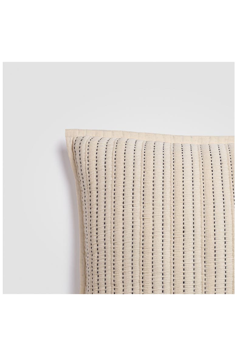 Coastal Stitch Set of 2 Euro Pillow Shams, Alternate, color, BEIGE