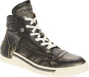 Fendi Fender Distressed High Top Sneaker