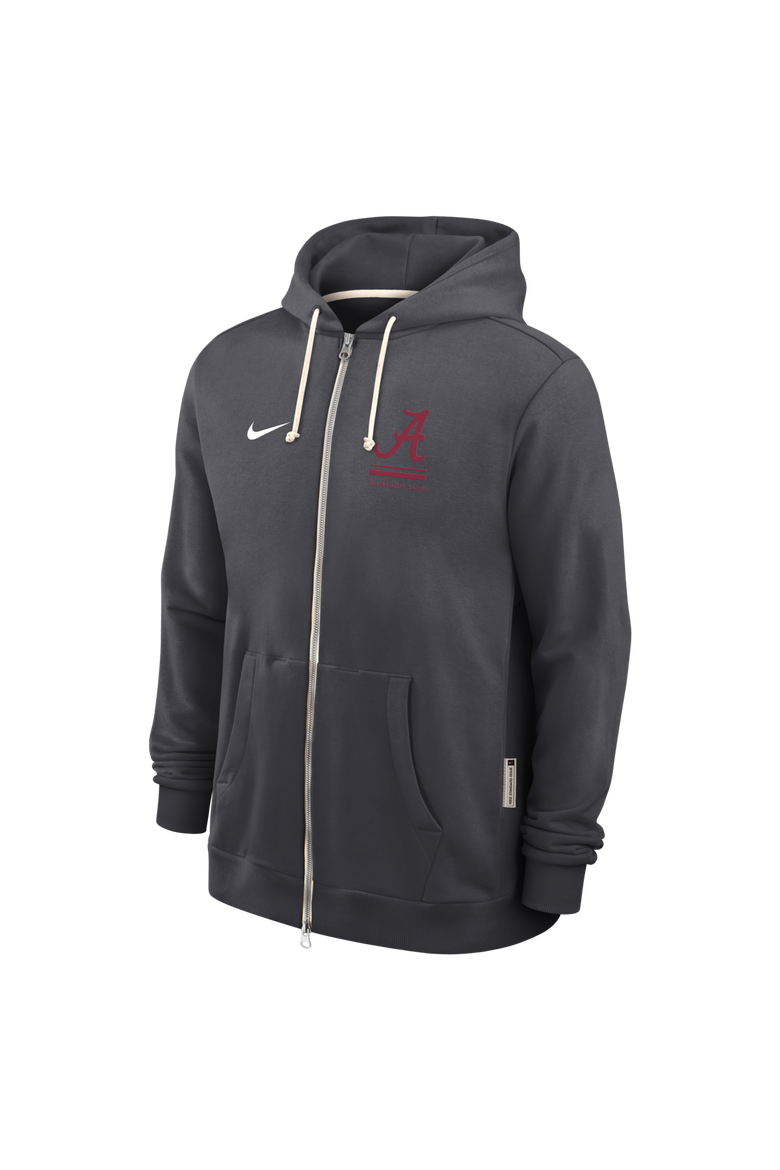 Men's Nike  Anthracite Alabama Crimson Tide 2026 Sideline Standard Issue Dri-FIT Full-Zip Hoodie, Alternate, color, Anthracite