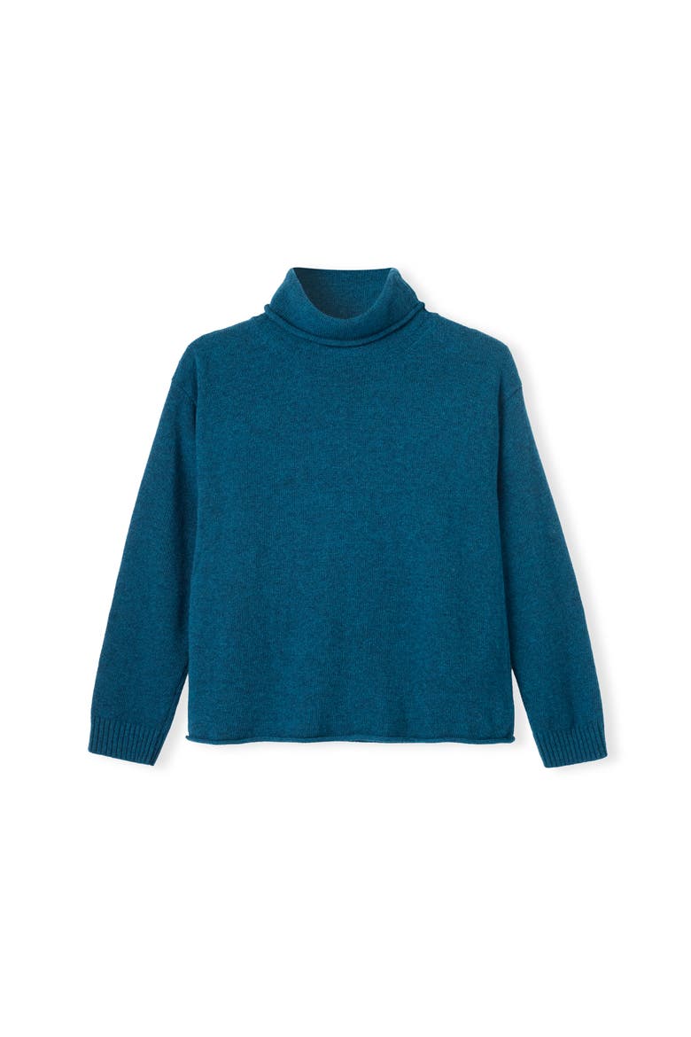 Supersoft Drape Cowl Neck Jumper, Alternate, color, Icelandic Blue