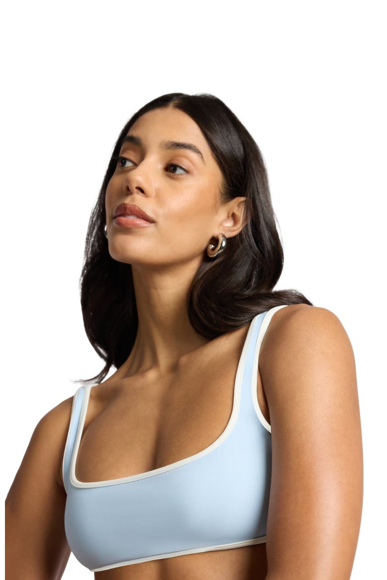 Claire Square Neck Bikini Top, Alternate, color, Sky/White