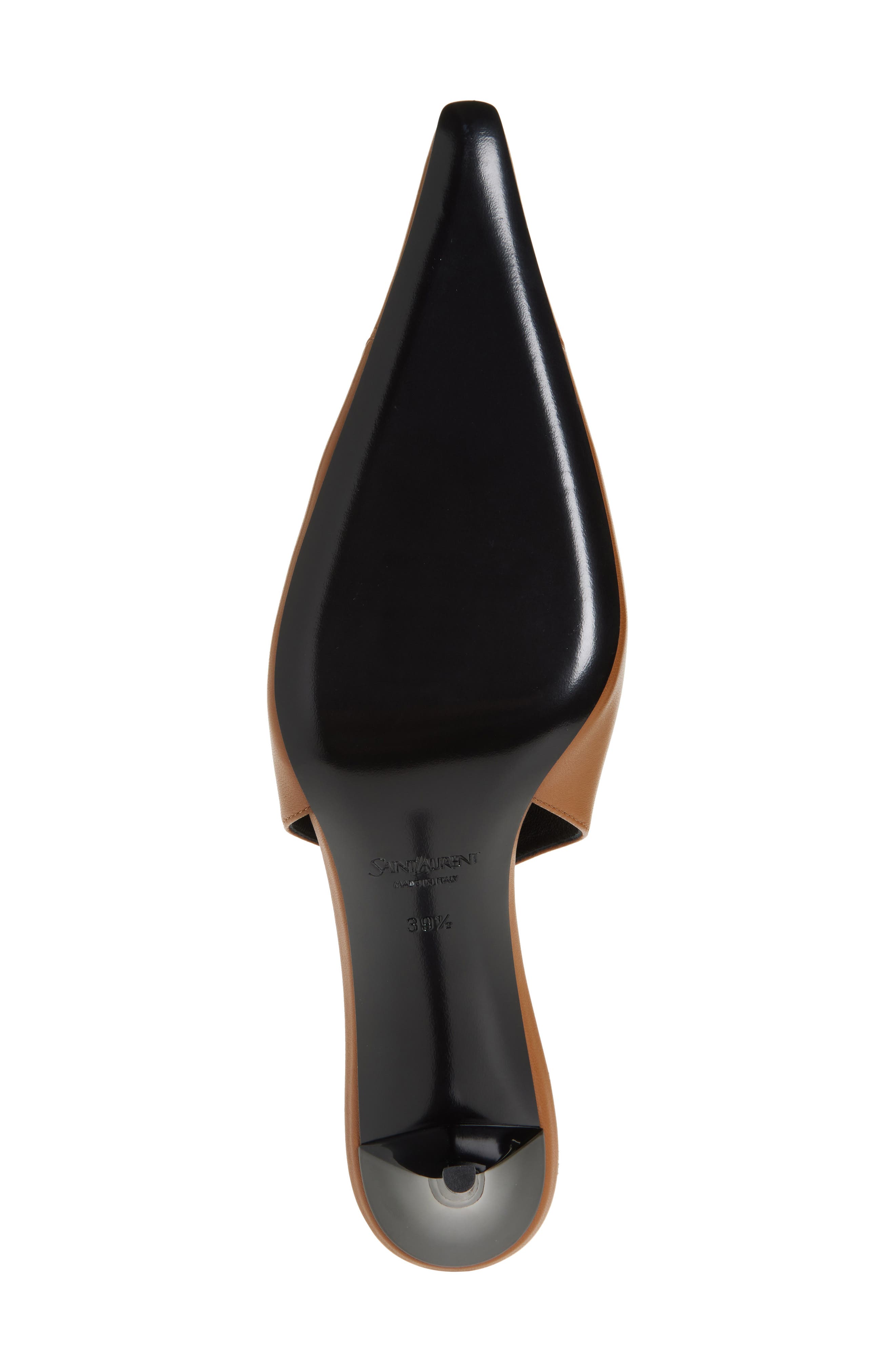 Saint Laurent Babylone Slingback Pump, Alternate, color, Dark Macadamia