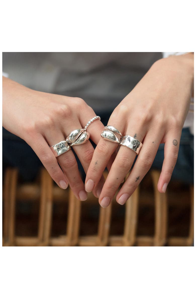 Gaia Dome Ring, Alternate, color, SILVER