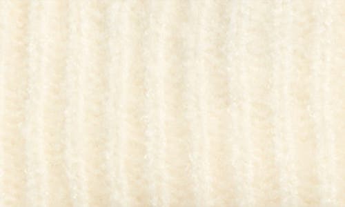 Vince Camuto Cable Stitch Scarf & Faux Fur Pompom Beanie Set In White