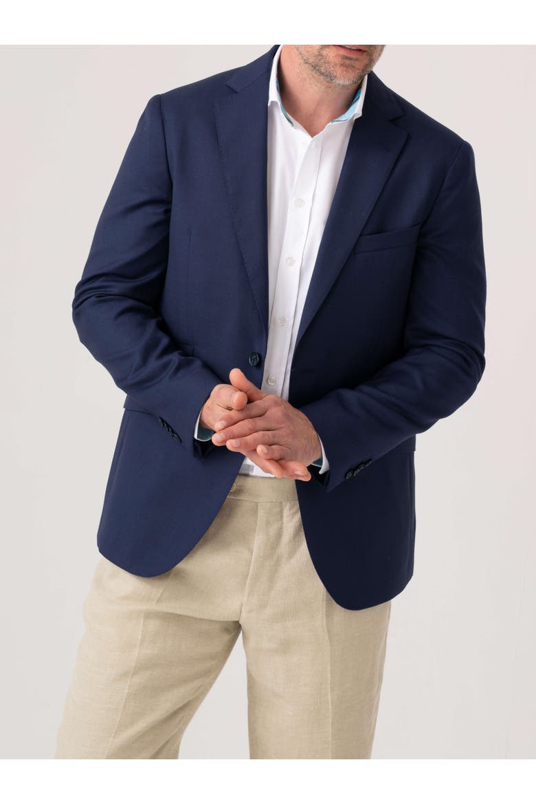 Classic Tailored Wool Blazer, Main, color, Navy
