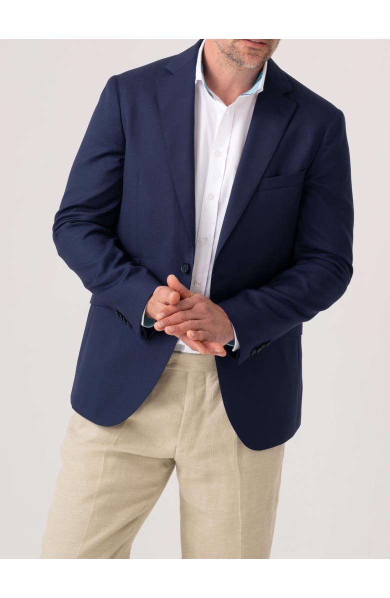 Koy Clothing Classic Tailored Wool Blazer, Main, color, Navy