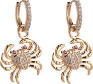 EYE CANDY LOS ANGELES Lydia Crab CZ Huggie Earrings