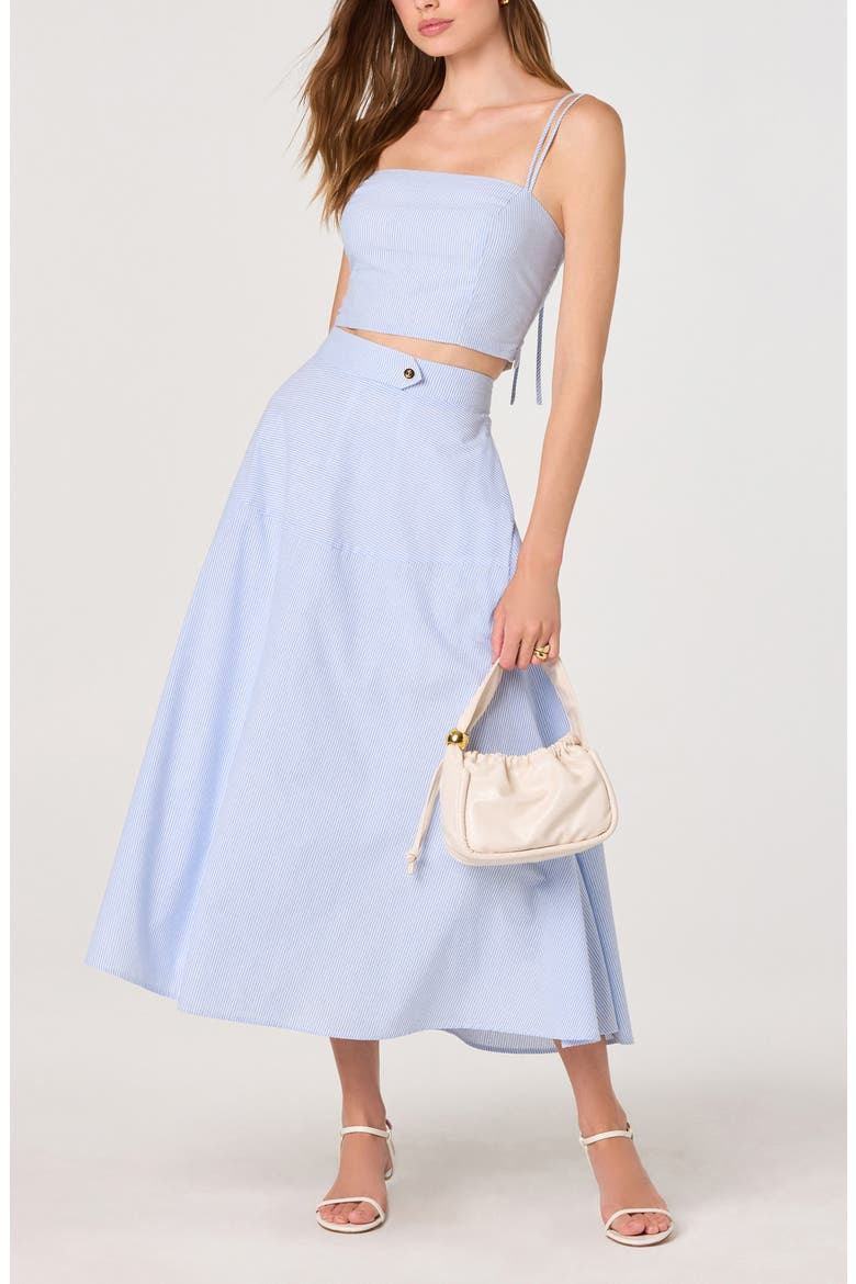 Azzura Stripe Crop Top, Alternate, color, BLUE STRIPE