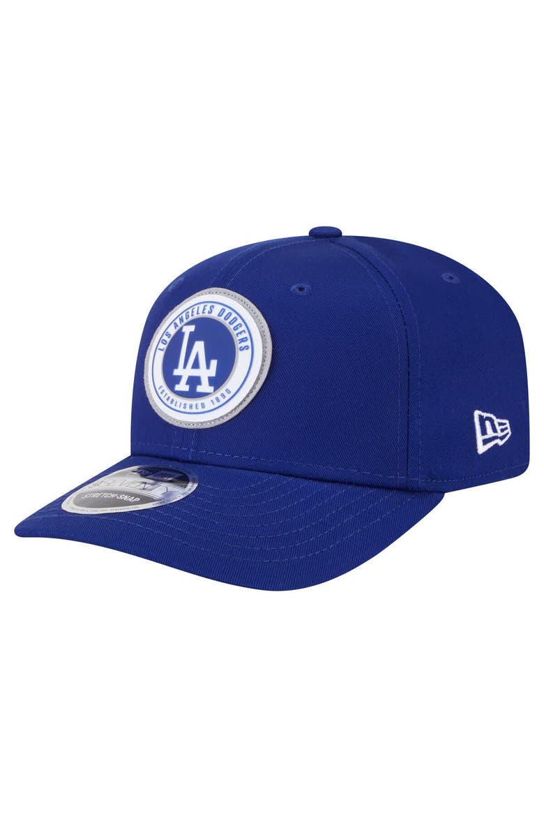 Men's New Era Royal Los Angeles Dodgers Circle Patch 9SEVENTY Stretch-Snap Hat, Main, color, Royal