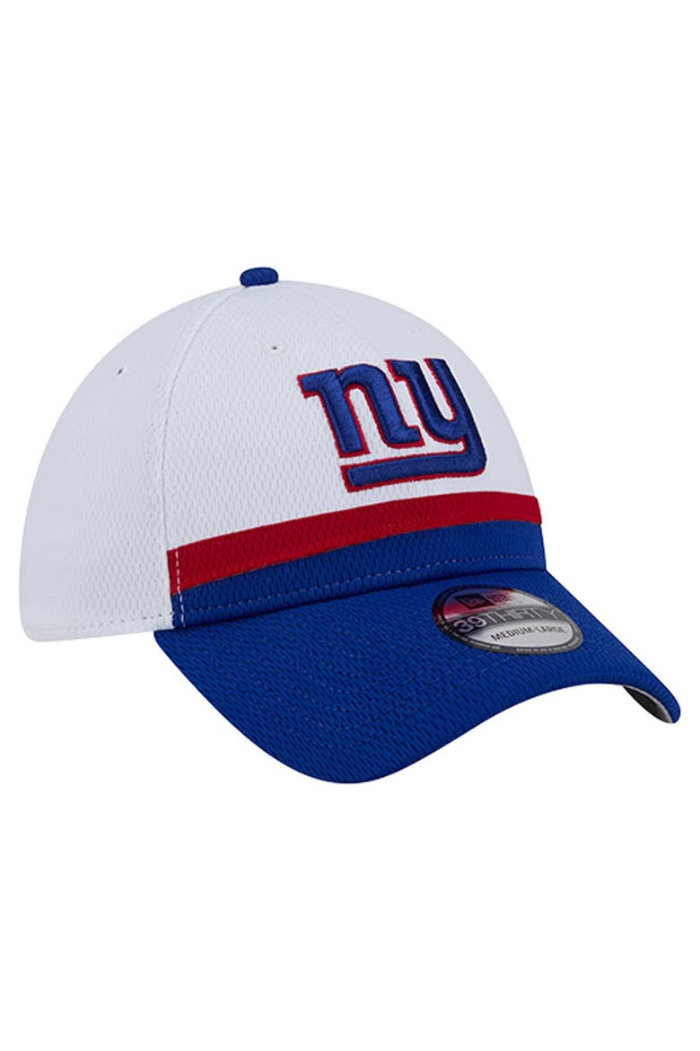 Men's New Era  White/Royal New York Giants Dashmark Rays 39THIRTY Flex Hat, Alternate, color, White