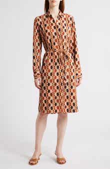 NIC+ZOE Devon Circle Print Long Sleeve Belted Dress