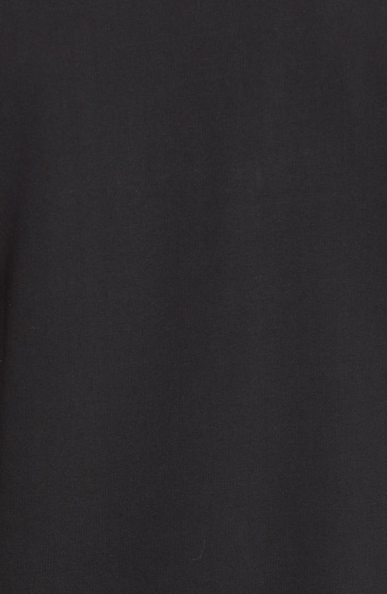 Topman Quilted Chest Panel Sweatshirt with Faux Leather Sleeves, Alternate, color,