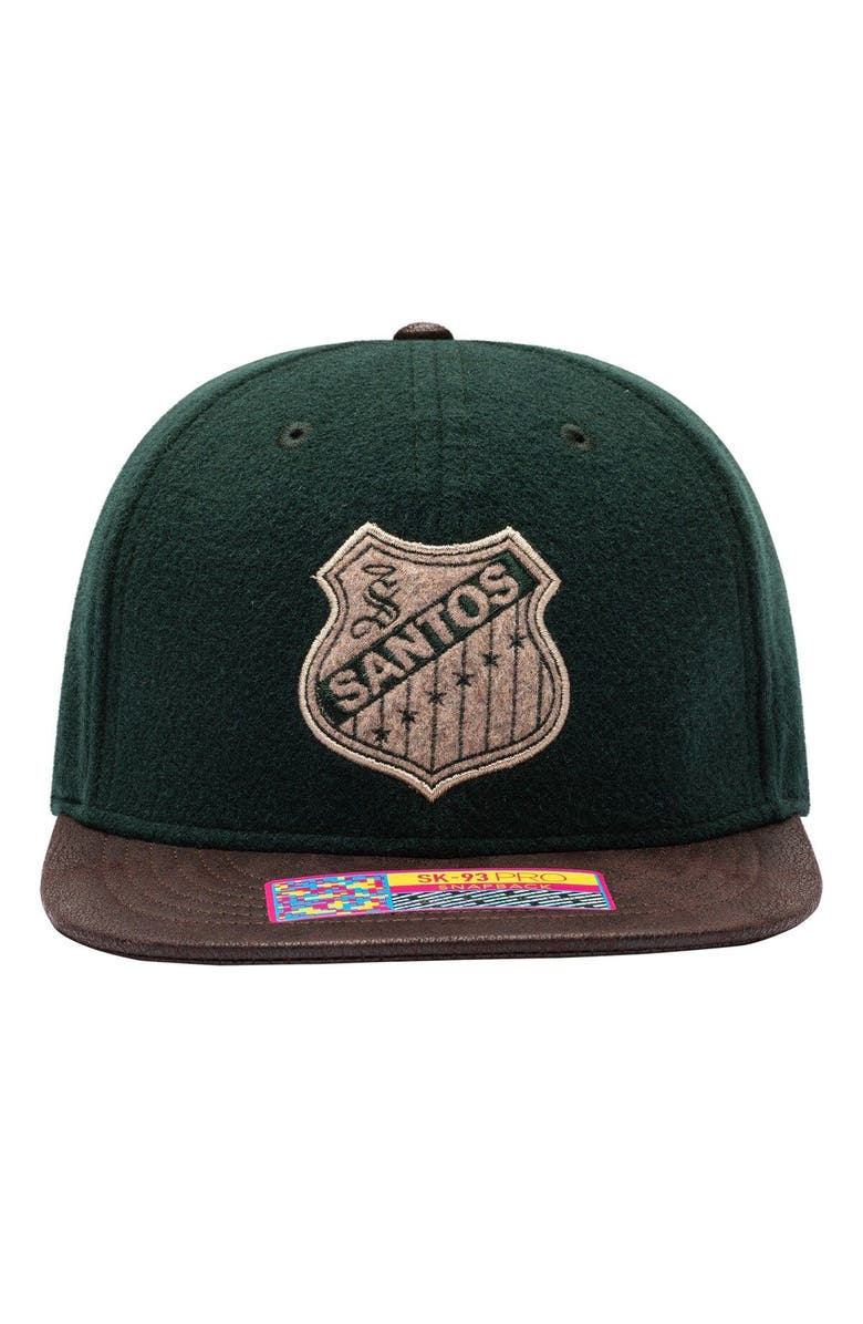 FAN INK Men's Green/Brown Santos Laguna Prep Snapback Hat, Alternate, color,