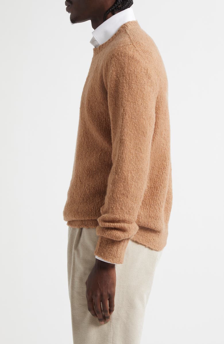 Thom Sweeney Handmade Felted Merino Wool & Cashmere Blend Sweater, Alternate, color, Camel