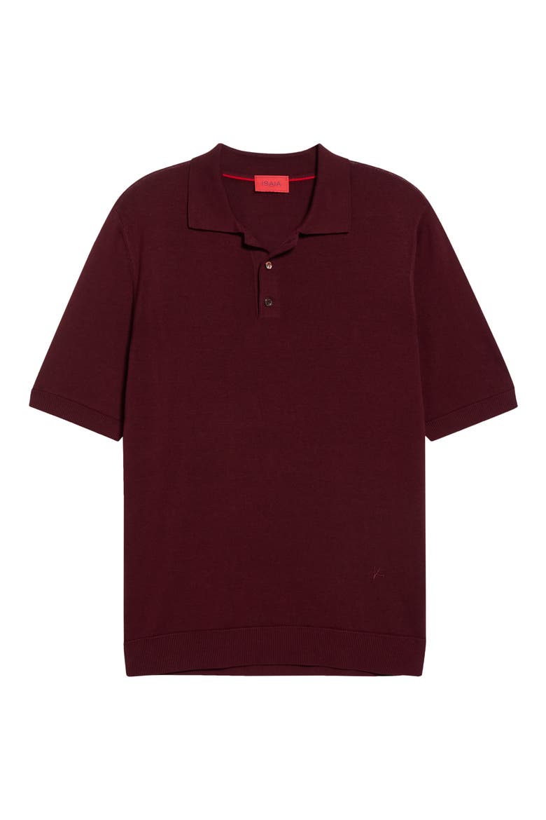 Silk Polo Sweater, Main, color, PURPLE 282