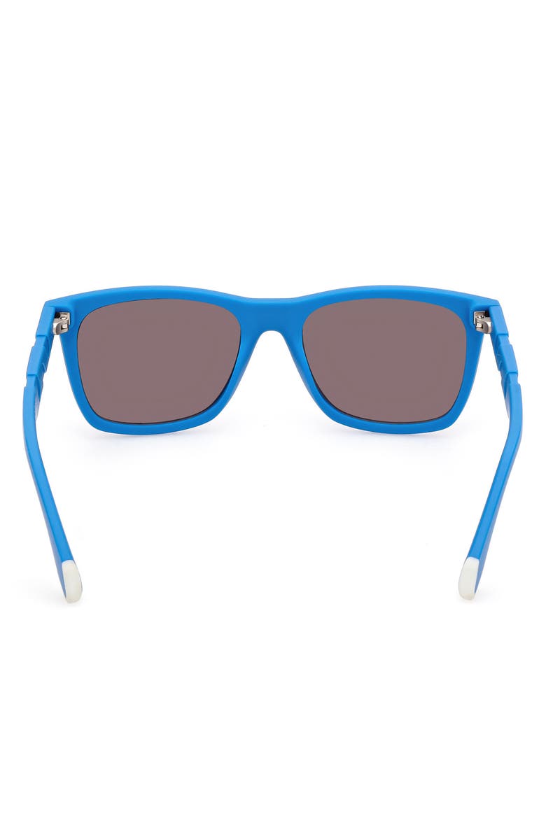 adidas 53MM Navigator Sunglasses, Alternate, color, Matte Light Blue / Blue Mirror