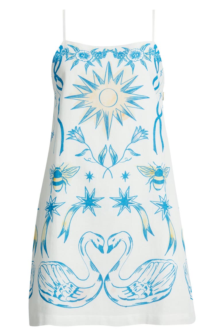 Parvana Cotton & Linen Mini Sundress, Alternate, color, LUNADA PRINT