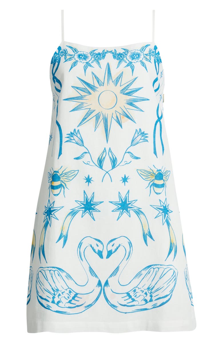Cleobella Parvana Cotton & Linen Mini Sundress, Alternate, color, Lunada Print