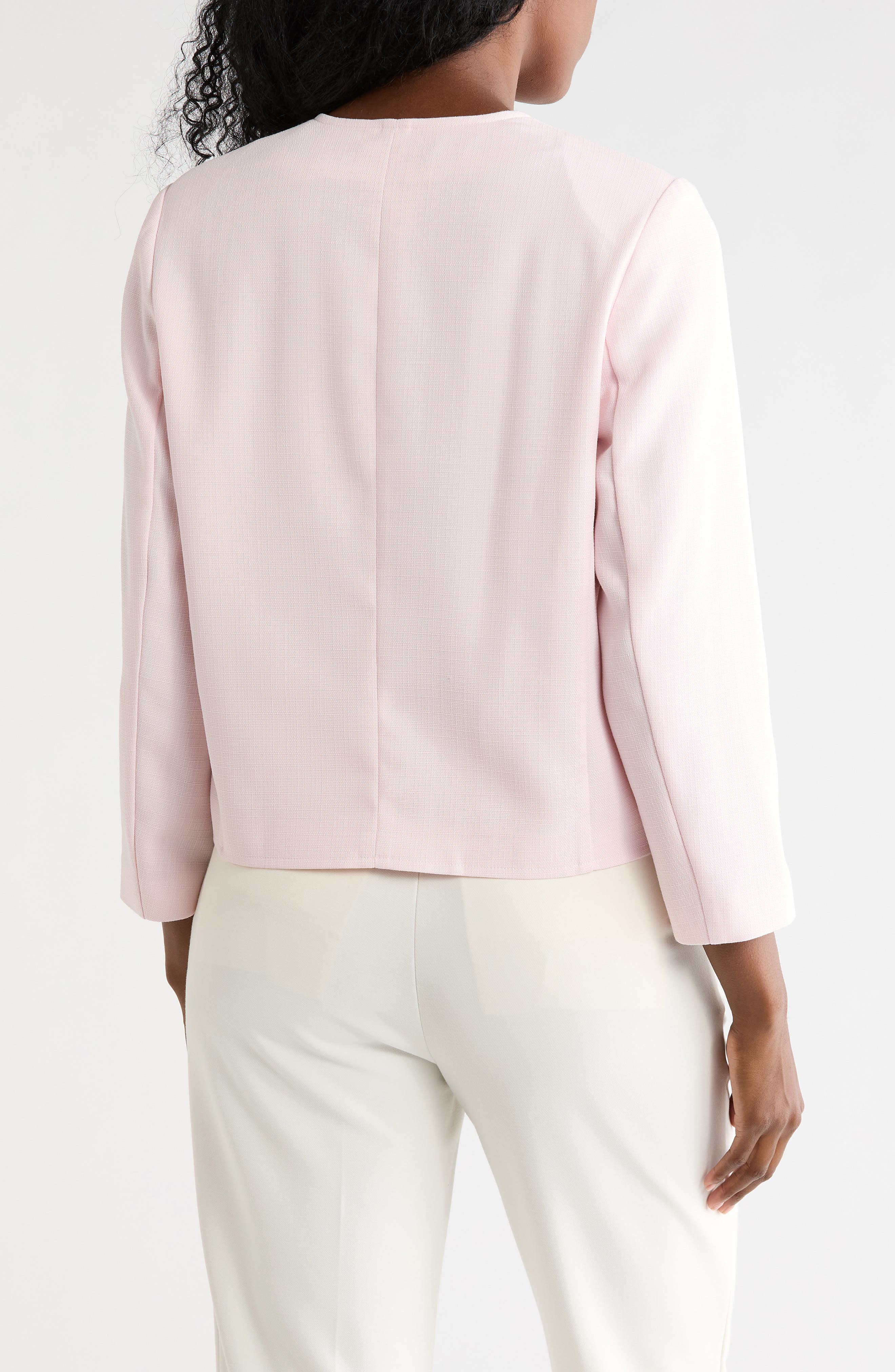 Textured Collarless Jacket - image 2