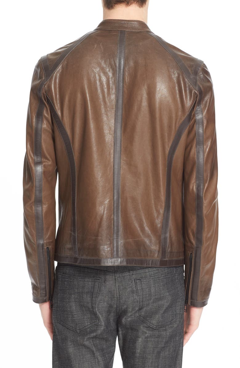 Belstaff 'Lymington' Leather Moto Jacket, Alternate, color, 