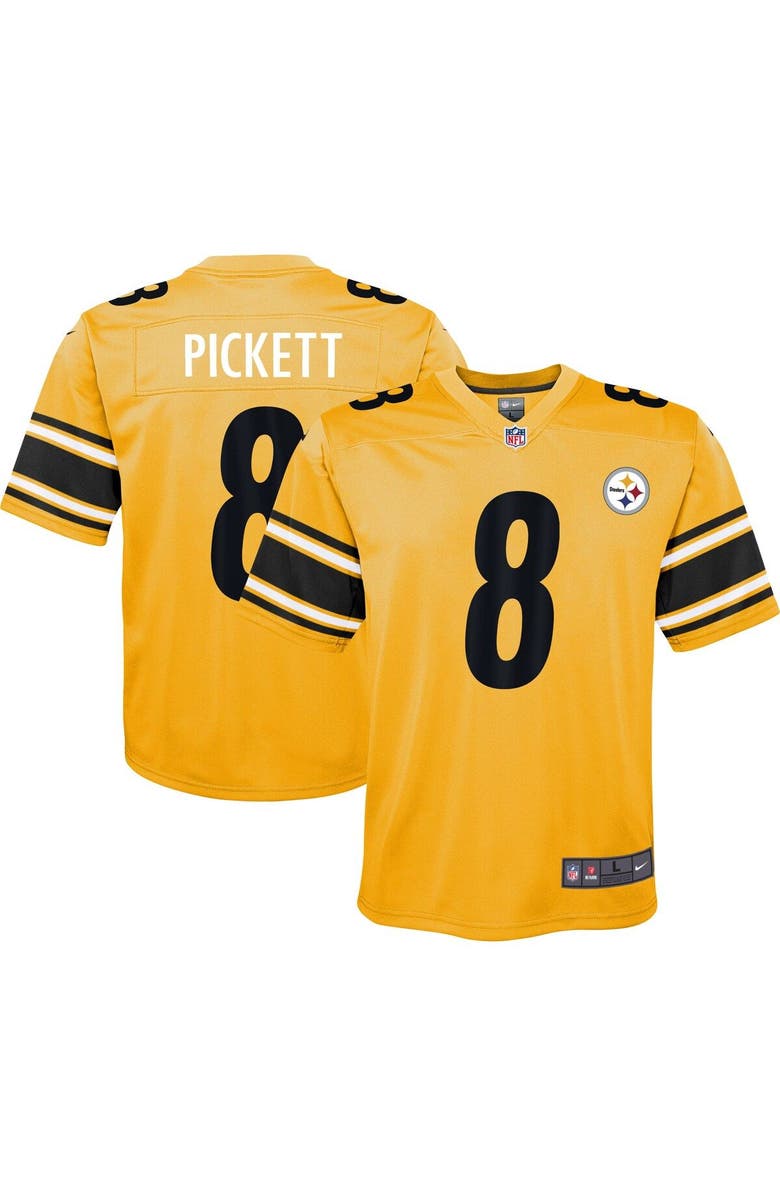Nike Youth Nike Kenny Pickett Gold Pittsburgh Steelers Inverted Game Jersey, Main, color, 