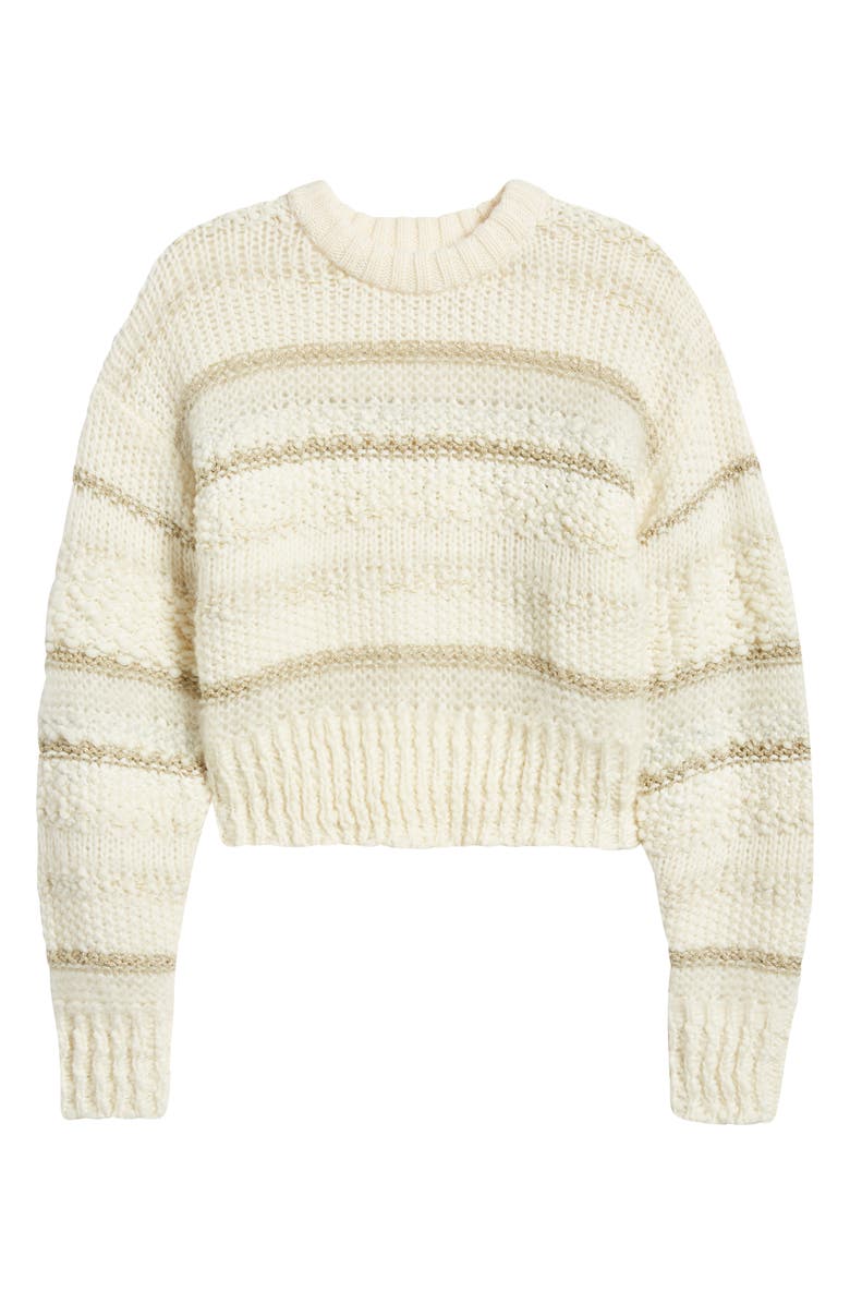 FRAME Texture Stripe Sweater, Alternate, color, Cream Multi