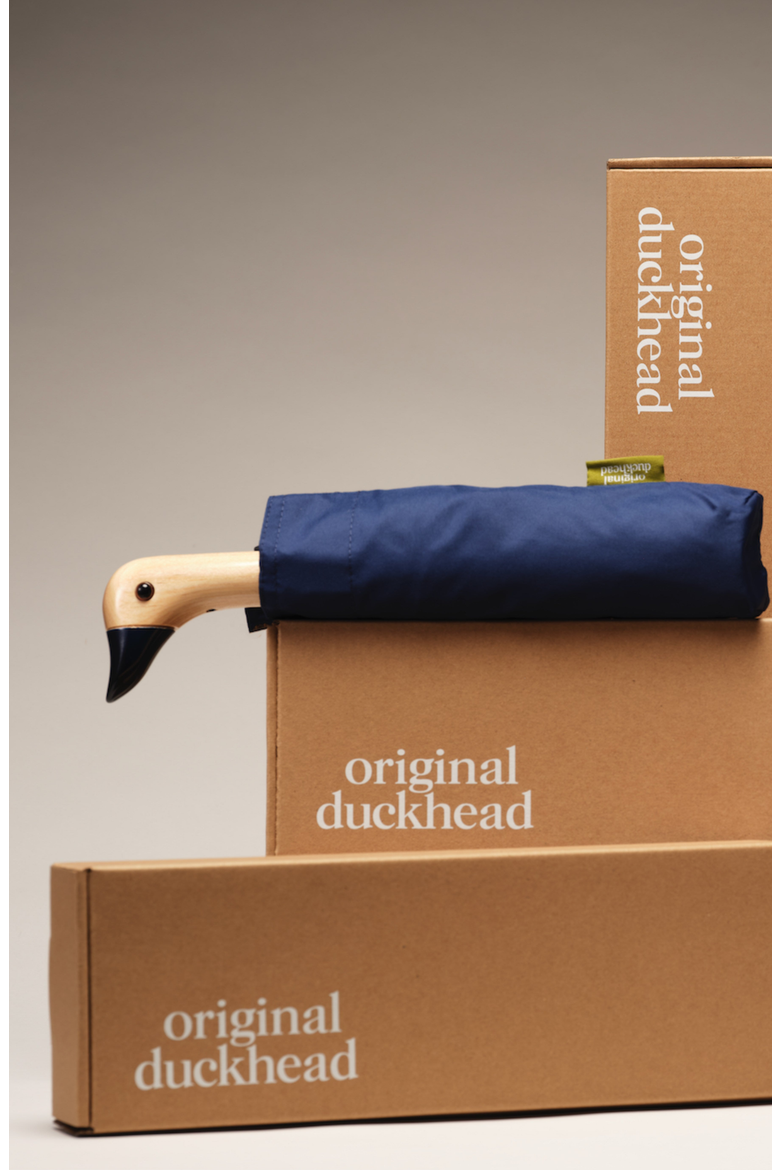 Eco-Friendly Compact Duck Umbrella, Alternate, color, Navy
