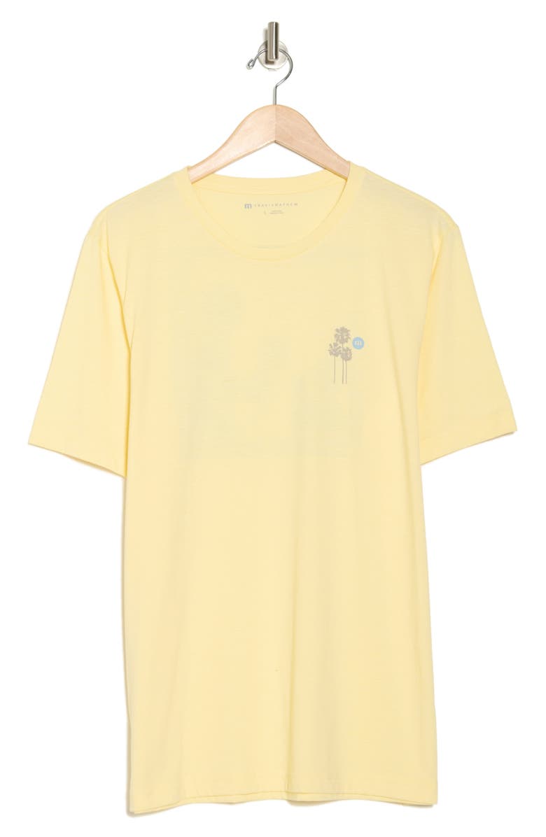 TravisMathew Men's Bonus Round Pima Cotton Graphic Tee, Alternate, color, Heather Pale Banana