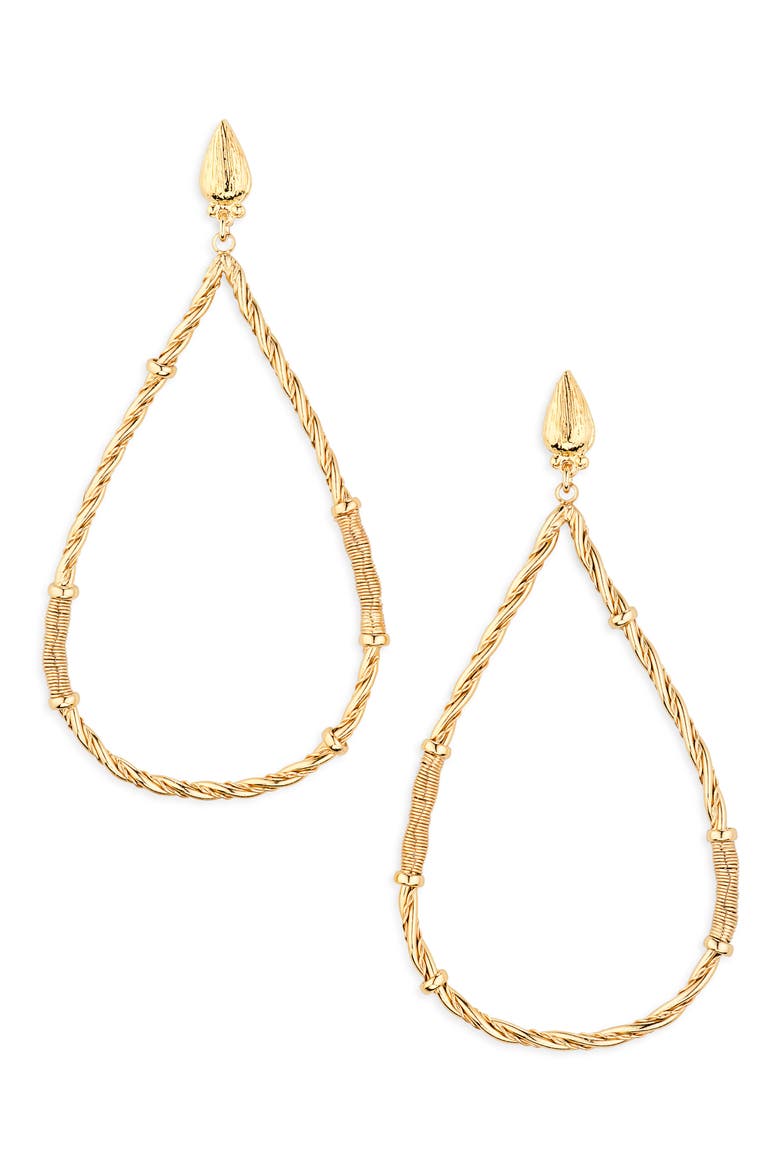 Torsade Bibi Drop Earrings, Main, color, GOLD
