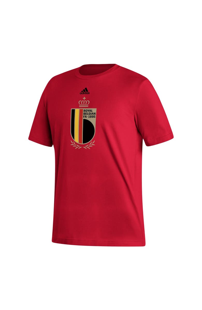 adidas Men's adidas Red Belgium National Team Crest T-Shirt, Alternate, color, Red