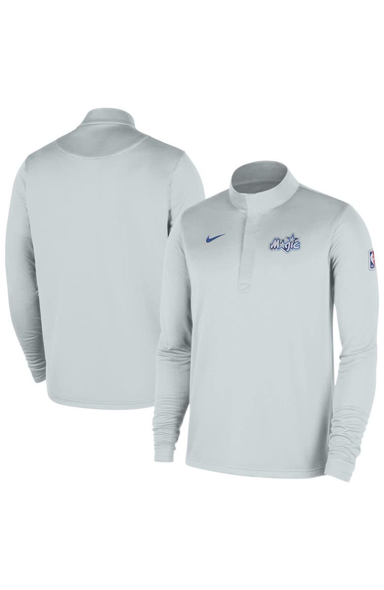 Nike Men's Nike  Silver Orlando Magic 2025/26 City Edition Remix Authentic Coaches Dri-FIT Half-Zip Top, Main, color, Silver