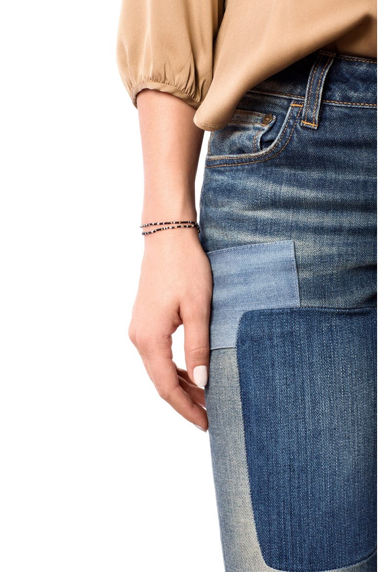 'Taner Dagger' Double Strand Bead Bracelet, Alternate, color, BLACK