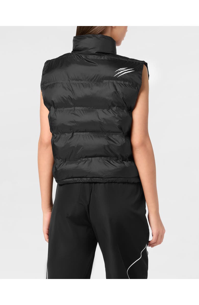 PLEIN SPORT Reversible Lightweight Padded Vest Scratch Women, Alternate, color, Black
