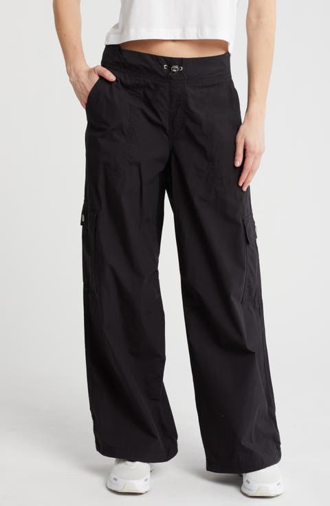 High Waist Straight Leg Cotton Cargo Pants