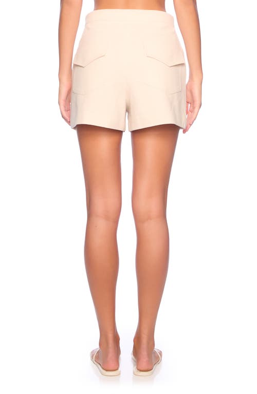 Susana Monaco Pebble Weave Shorts In Belgian Creme