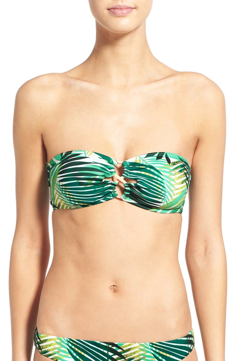 Roxy 'Jungle' Bandeau Bikini Top, Main, color, 