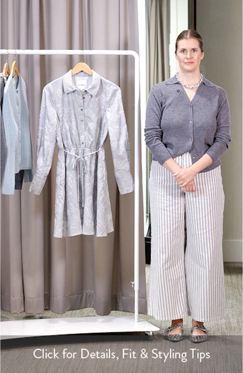 Floral Long Sleeve Shirtdress, sales video thumbnail