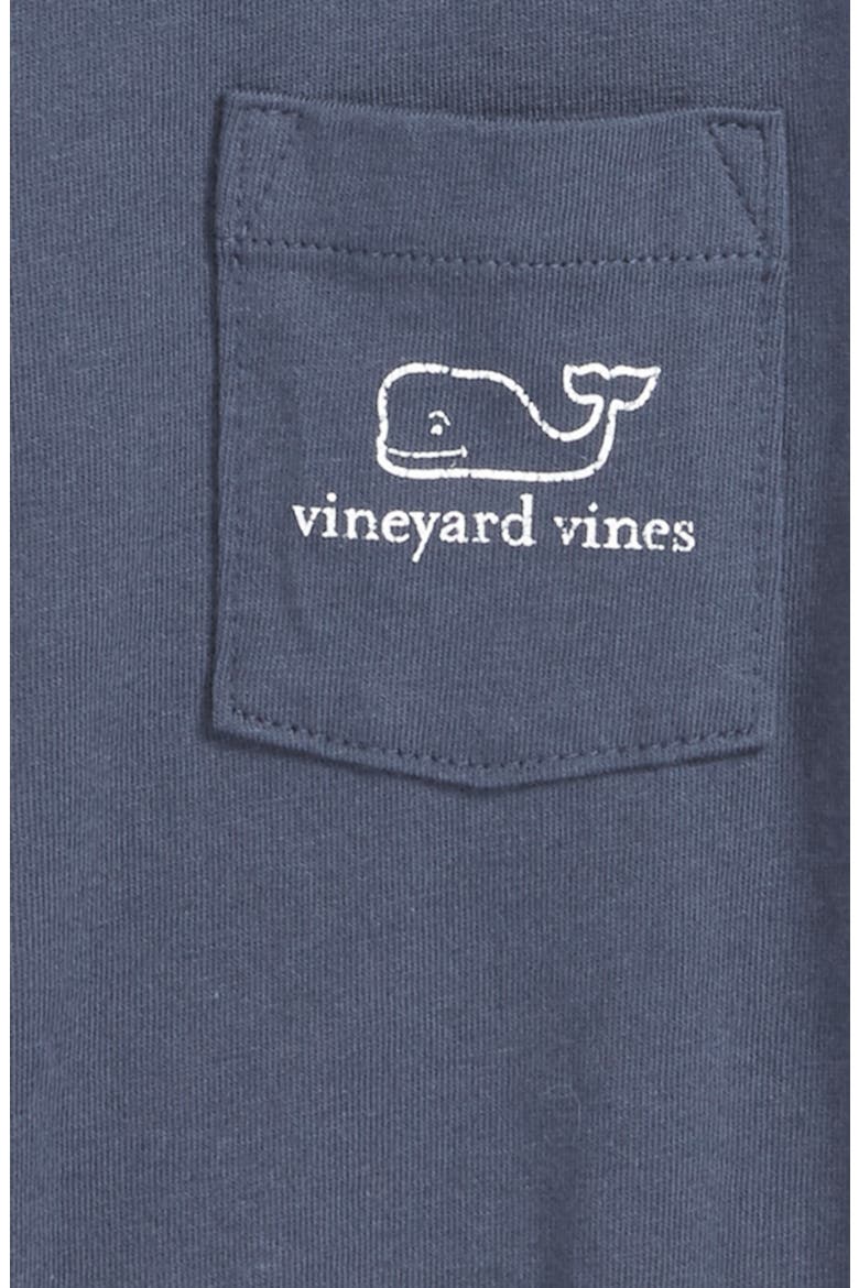 Kids' Whale Logo Pocket Long Sleeve Graphic T-Shirt, Alternate, color, BLUE BLAZER