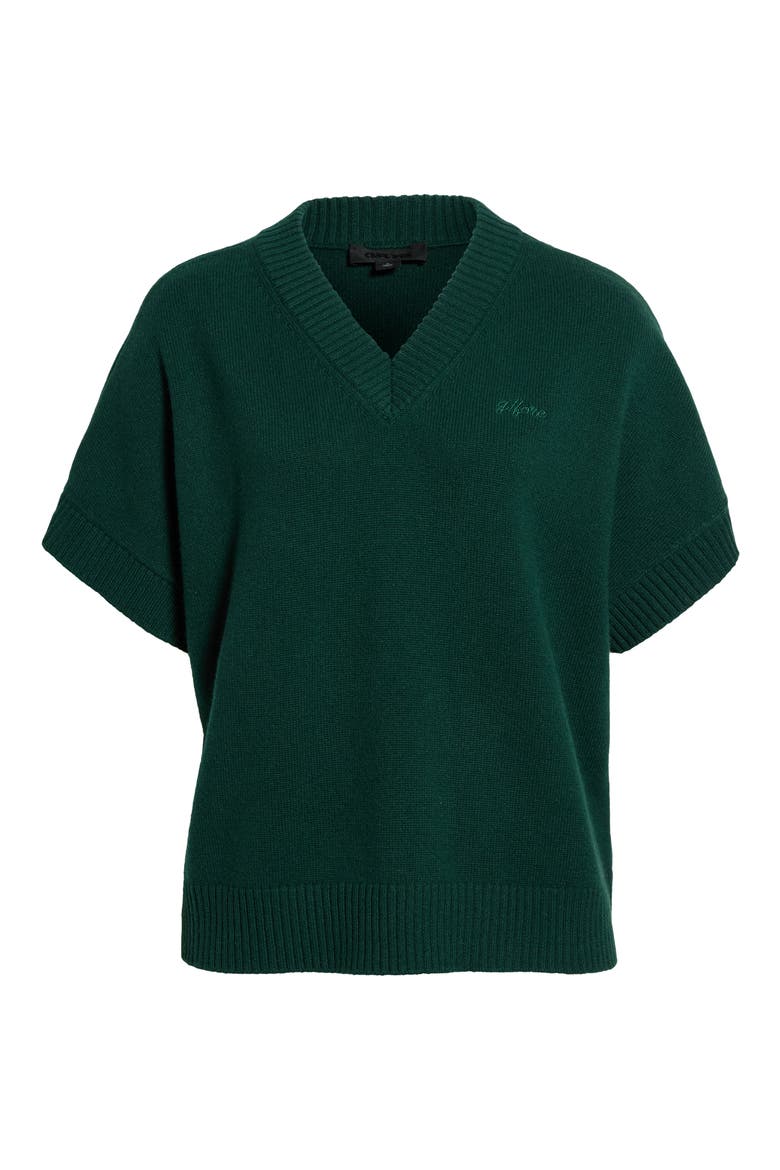 G Scribe Oversized Cashmere Sweater Vest, Alternate, color, PINE