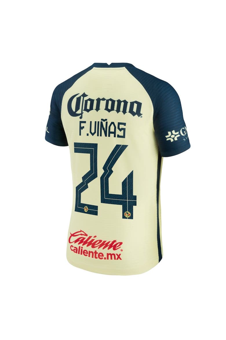 Men's Nike Federico Viñas Yellow Club America 2021/22 Home Vapor Match Authentic Player Jersey, Alternate, color, Yellow