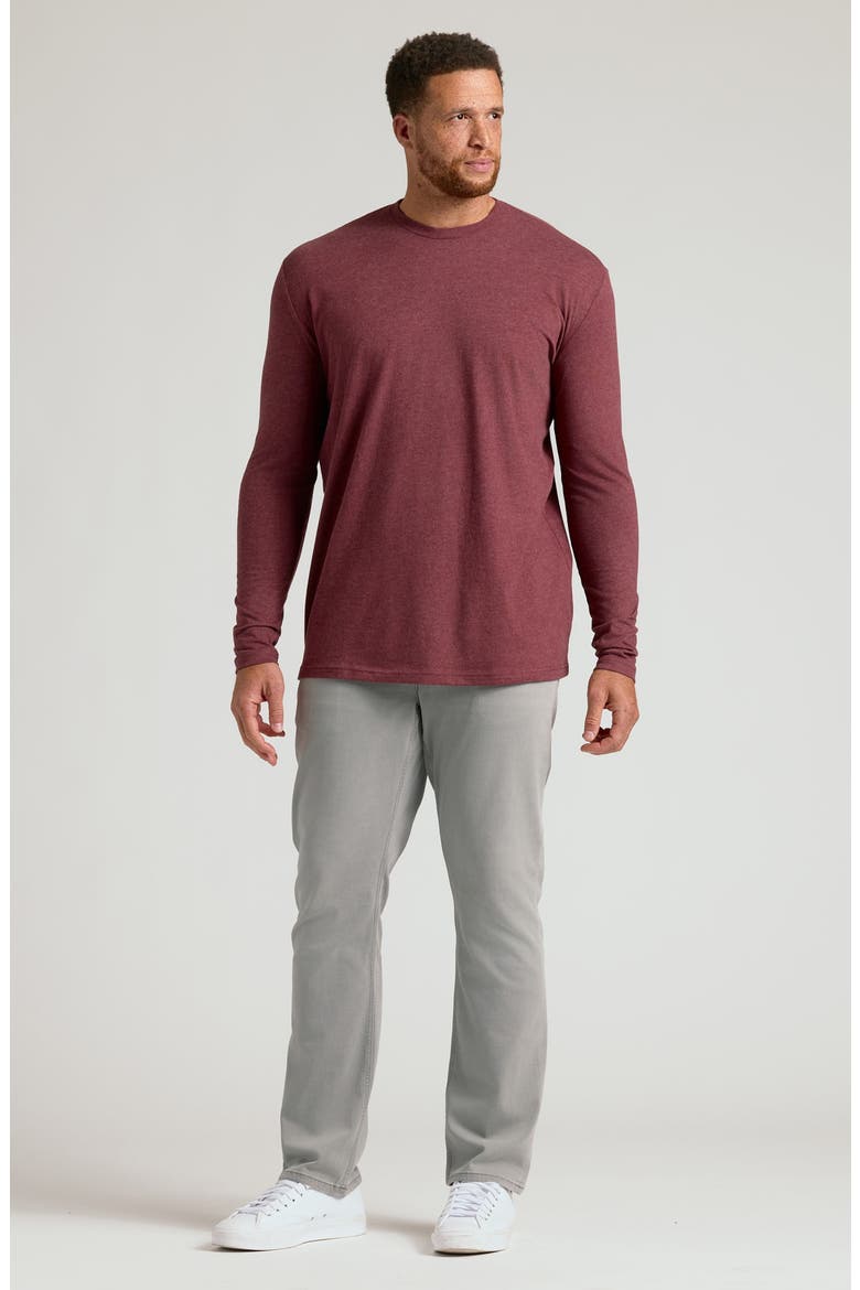 TALL CLASSIC LONG SLEEVE TEE, Alternate, color, DARK HEATHER CLOVEWOOD