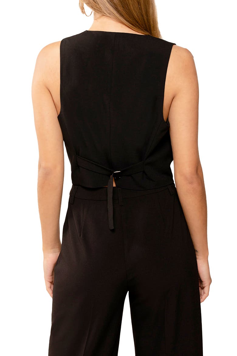 Calilista Back Belt Vest, Alternate, color, BLACK