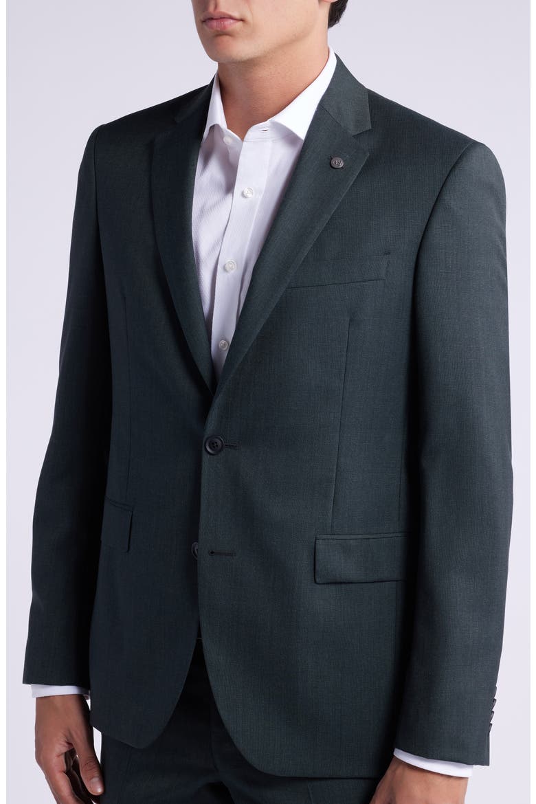 Ross Slim Fit Solid Wool Sport Coat Suit Separate, Alternate, color, DARK OLIVE
